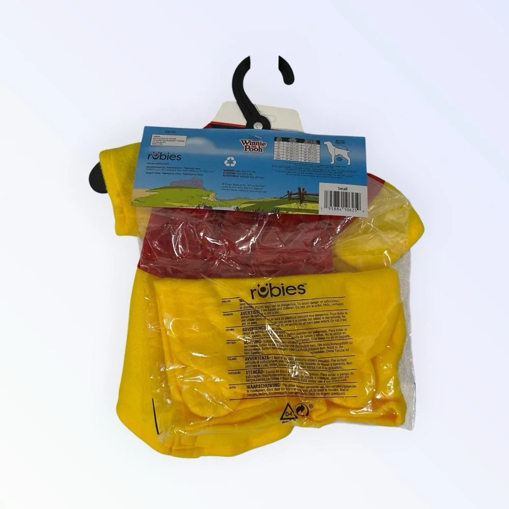 Rubies Disney Winnie the Pooh Dog Costume SMALL Yellow Red Polyester
